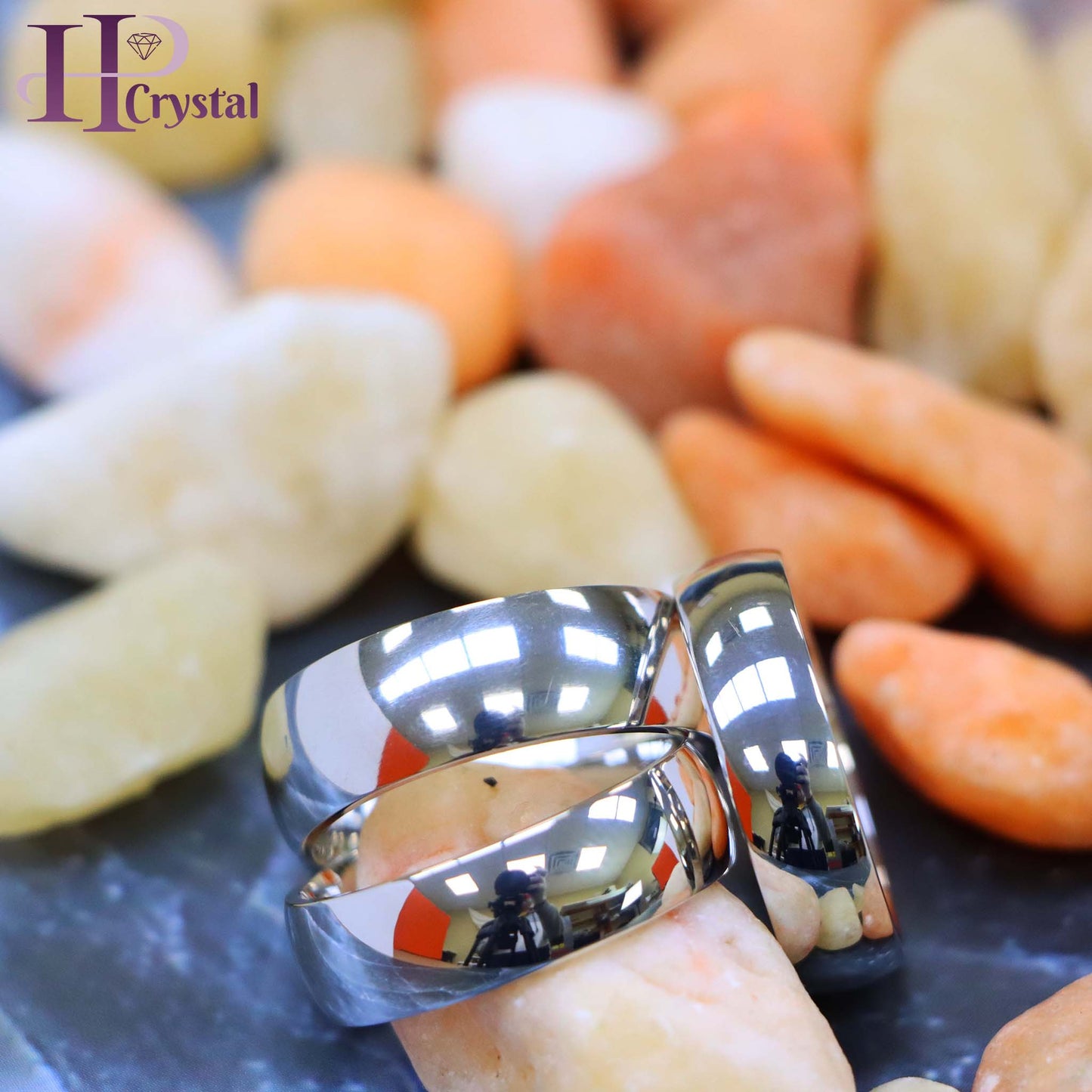 White Titanium Classic Domed Ring Titanium Ring
