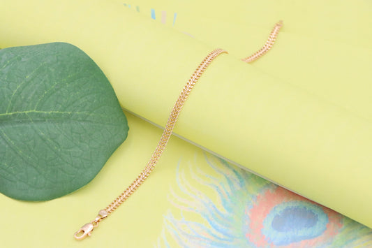 Minimalist Rose Gold Bracelet with Fine Link Chain, XPBL1116 (2112-5)