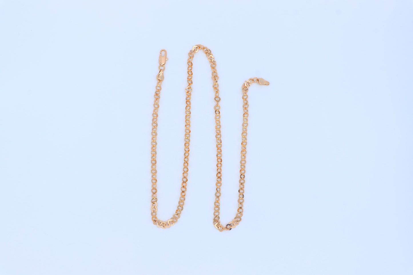 Chunky Rose Gold Geometric Chain Necklace with Bold Modern Look, XPNL1879 (2159-2)