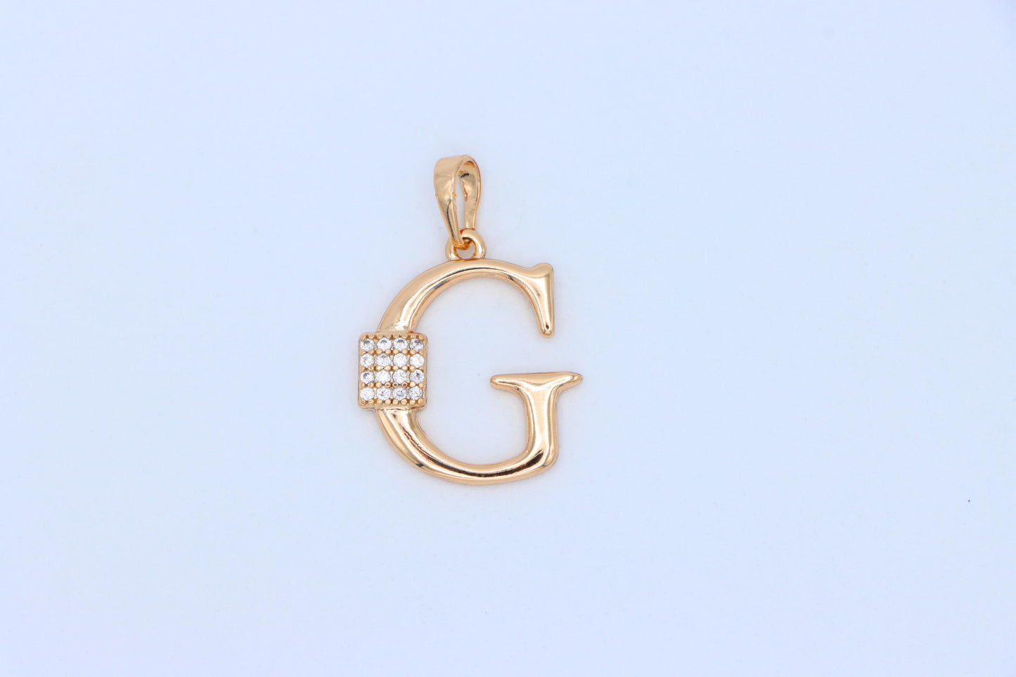 Rose Gold G Letter Pendant with Crystals for Women and Girls, XPPT1418 (2136-1)