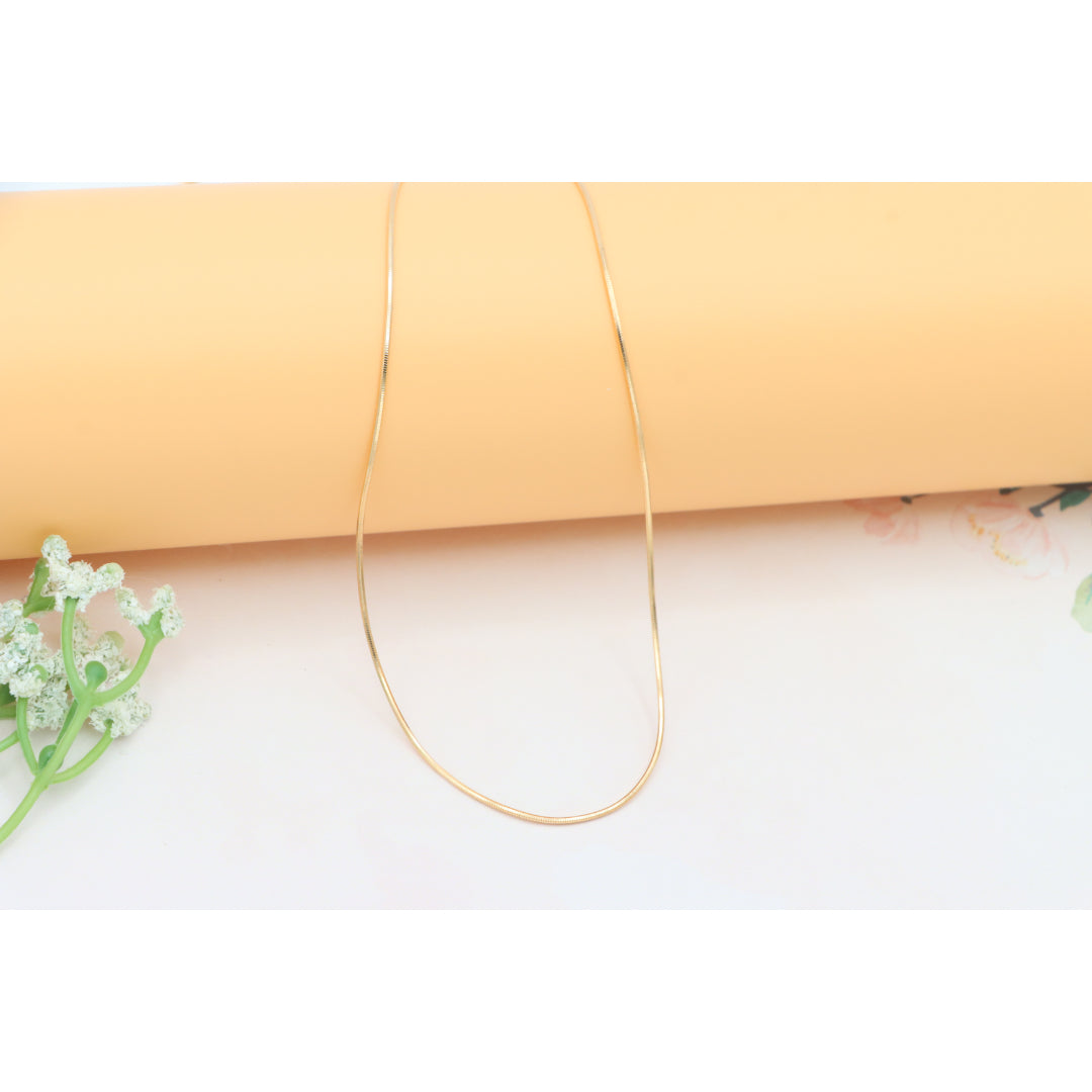 Elegant Minimalist Rose Gold Snake Chain Necklace, XPNL0272 (2028-2)