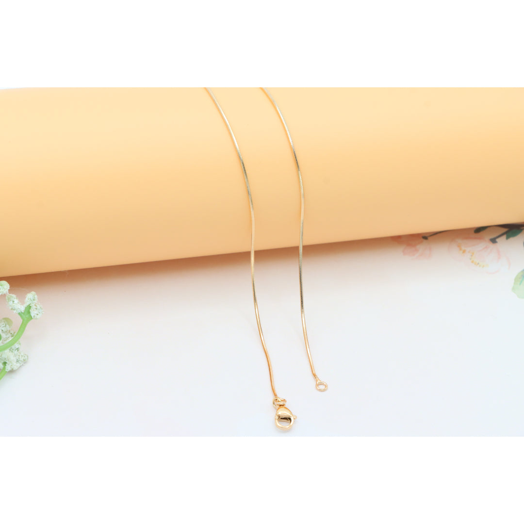 Elegant Minimalist Rose Gold Snake Chain Necklace, XPNL0272 (2028-2)