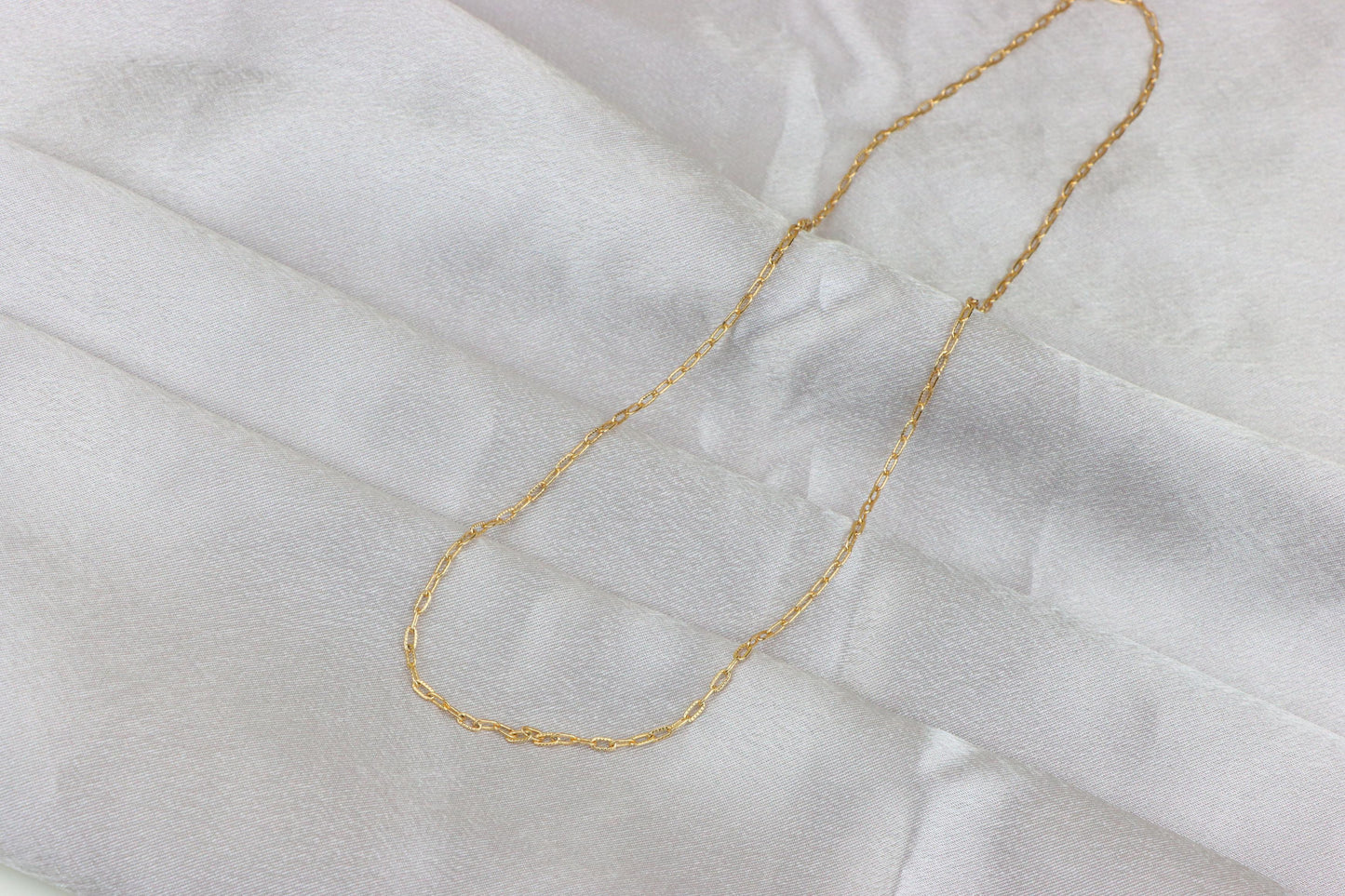 Textured Link Chain Rose Gold Necklace with Lobster Clasp, XPNL1901 (2161-4)