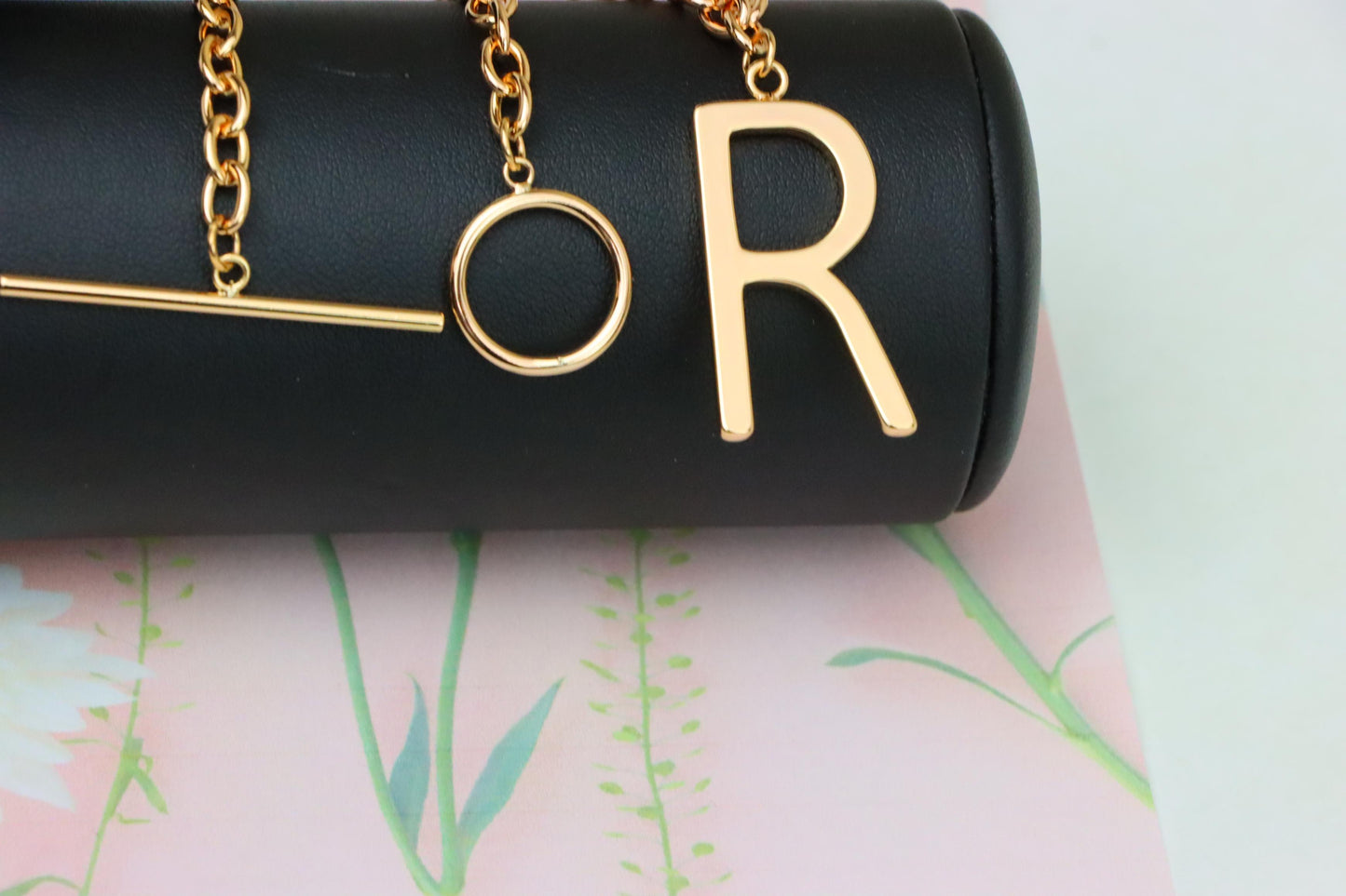 Rose Gold Initial 'R' Necklace with Pearls, XPNL1904 (2161-7)