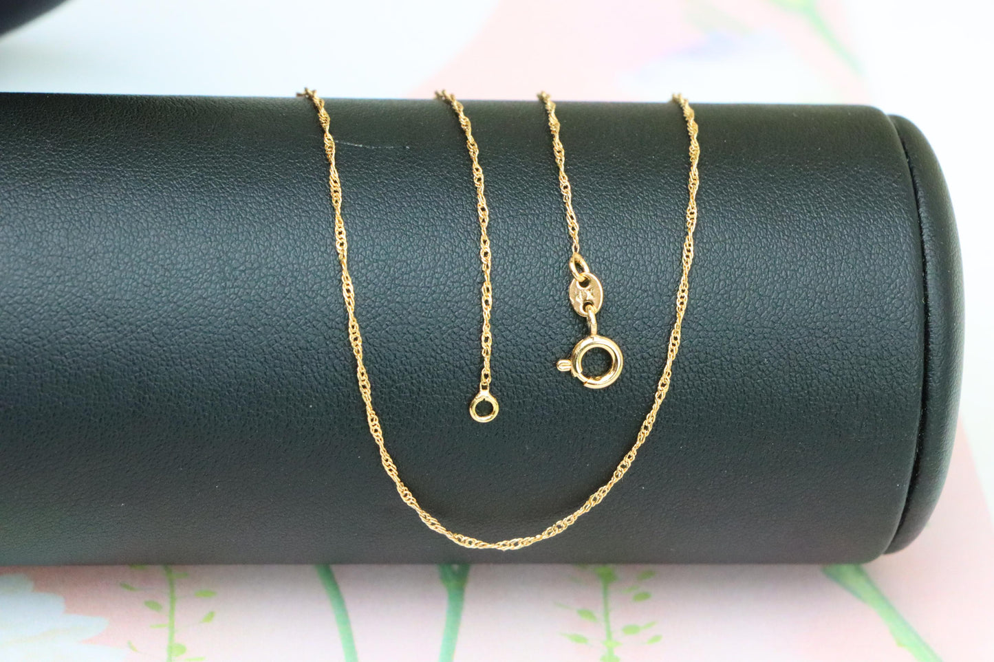 Elegant Rose Gold Chain Necklace in Twisted Rope Design, XPNL1905 (2161-8)
