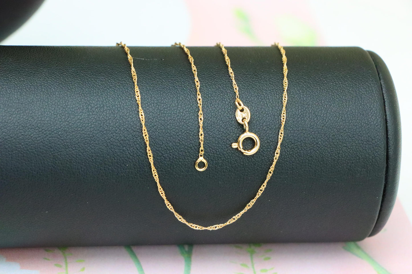 Elegant Rose Gold Chain Necklace in Twisted Rope Design, XPNL1905 (2161-8)