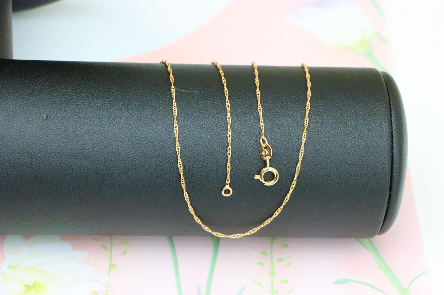 Elegant Rose Gold Chain Necklace in Twisted Rope Design, XPNL1905 (2161-8)