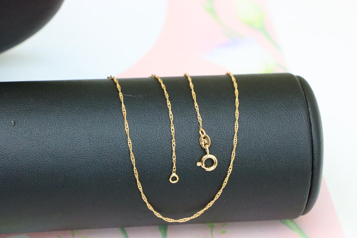 Elegant Rose Gold Chain Necklace in Twisted Rope Design, XPNL1905 (2161-8)