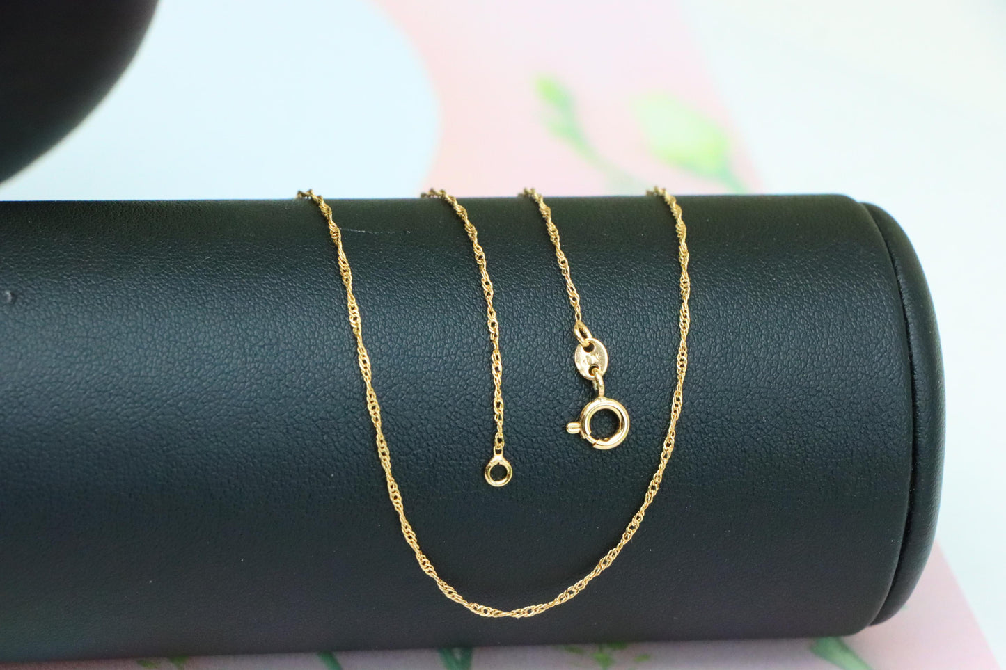 Elegant Rose Gold Chain Necklace in Twisted Rope Design, XPNL1905 (2161-8)