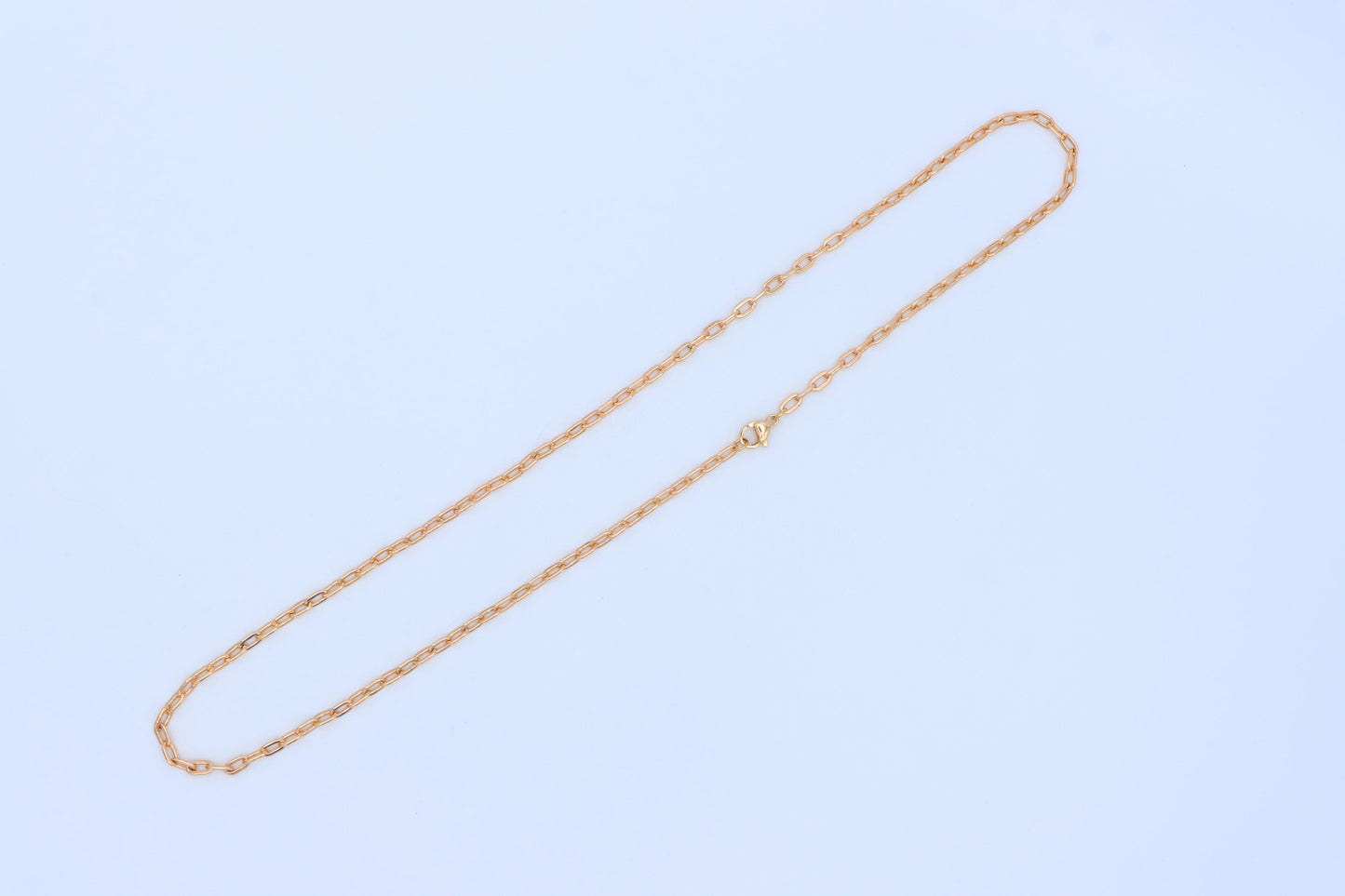 Chunky Oval Link Rose Gold Necklace in High Quality Brass, XPNL1906 (2161-9)
