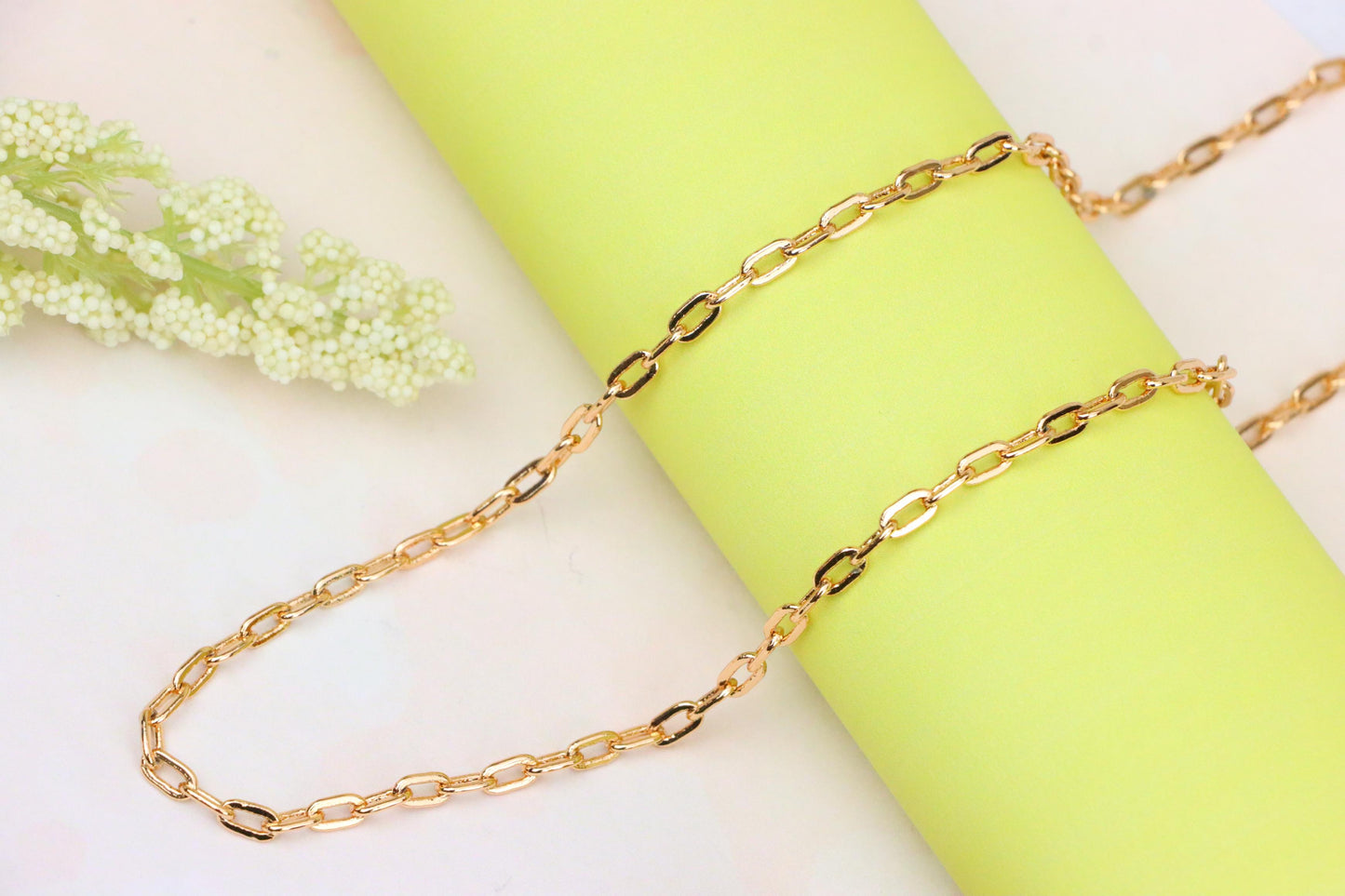 Chunky Oval Link Rose Gold Necklace in High Quality Brass, XPNL1906 (2161-9)