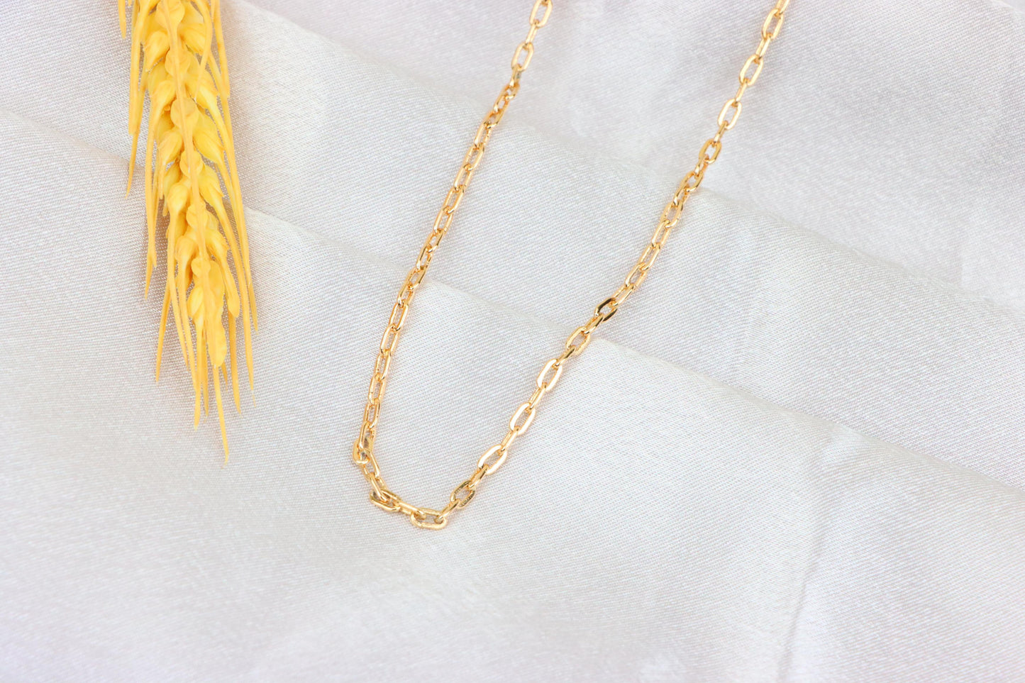 Chunky Oval Link Rose Gold Necklace in High Quality Brass, XPNL1906 (2161-9)