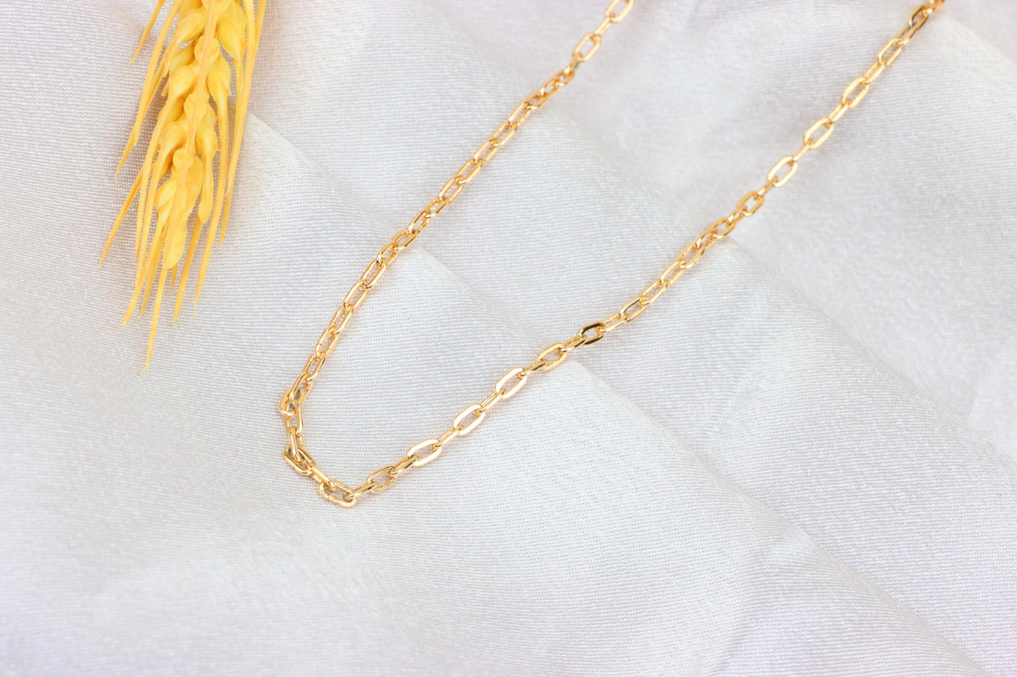 Chunky Oval Link Rose Gold Necklace in High Quality Brass, XPNL1906 (2161-9)
