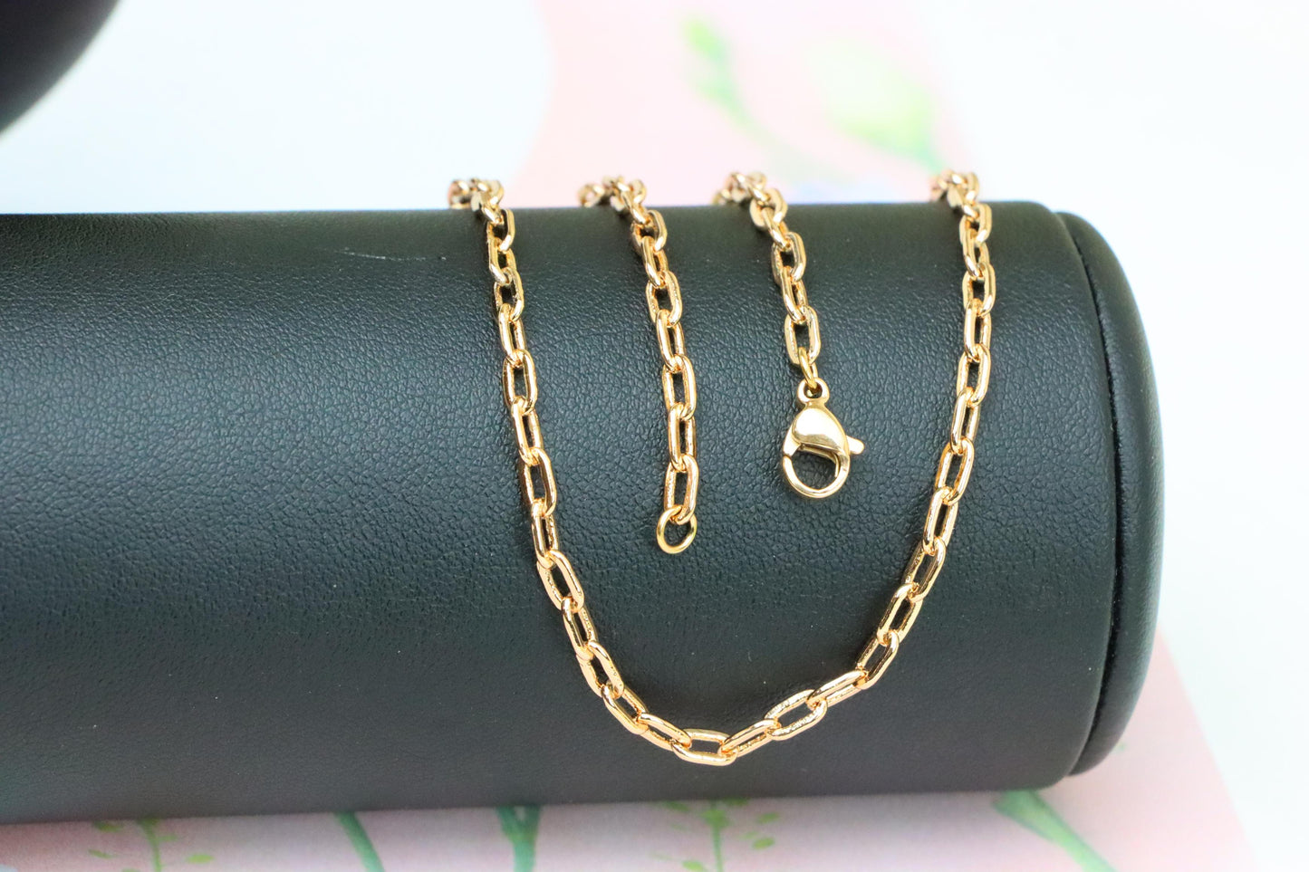 Chunky Oval Link Rose Gold Necklace in High Quality Brass, XPNL1906 (2161-9)