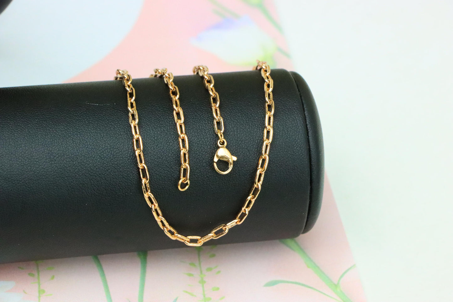 Chunky Oval Link Rose Gold Necklace in High Quality Brass, XPNL1906 (2161-9)