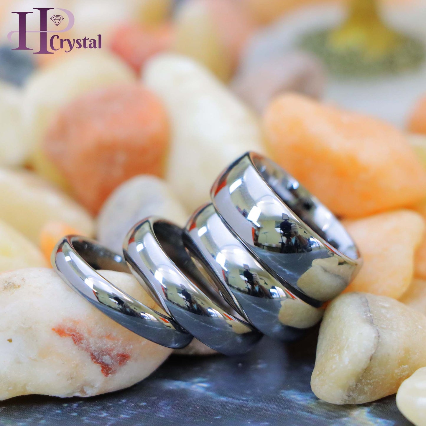 Polished Shiny Domed Tungsten Ring