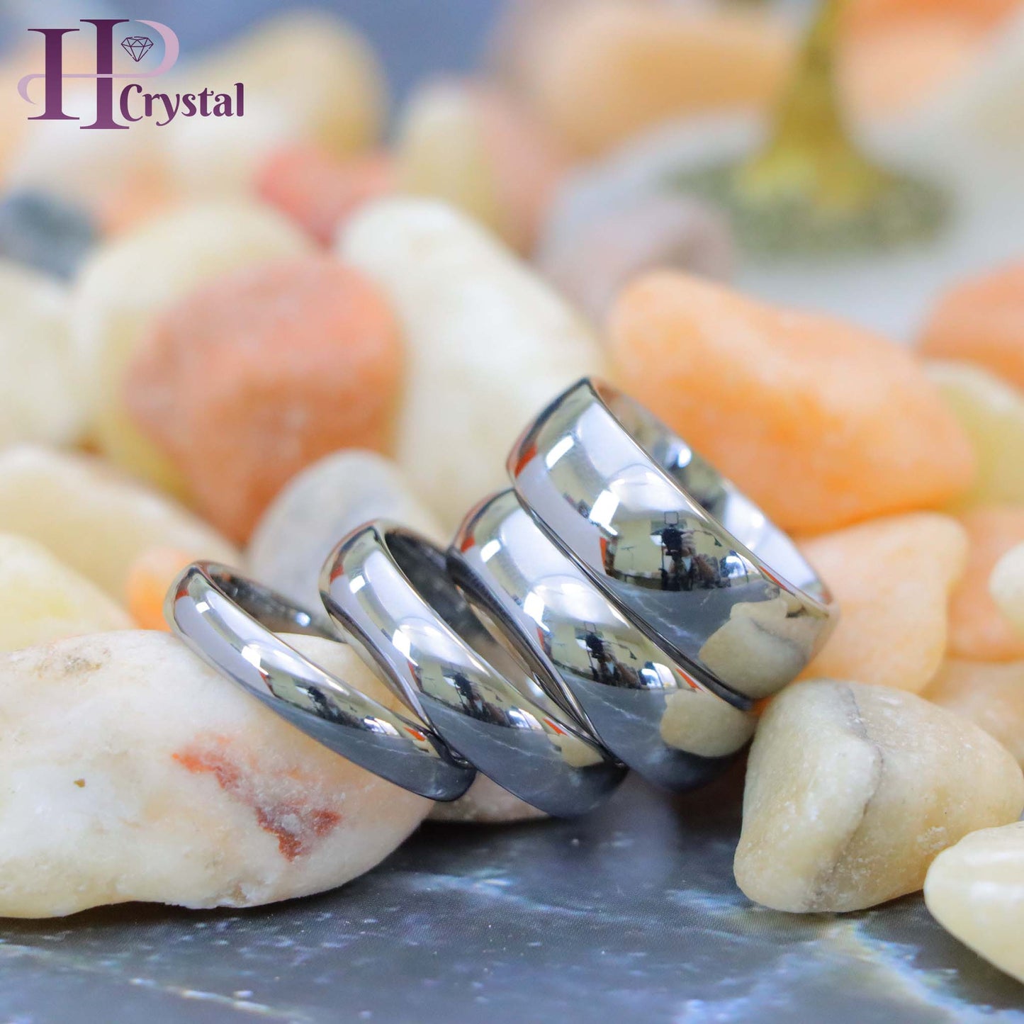 Polished Shiny Domed Tungsten Ring