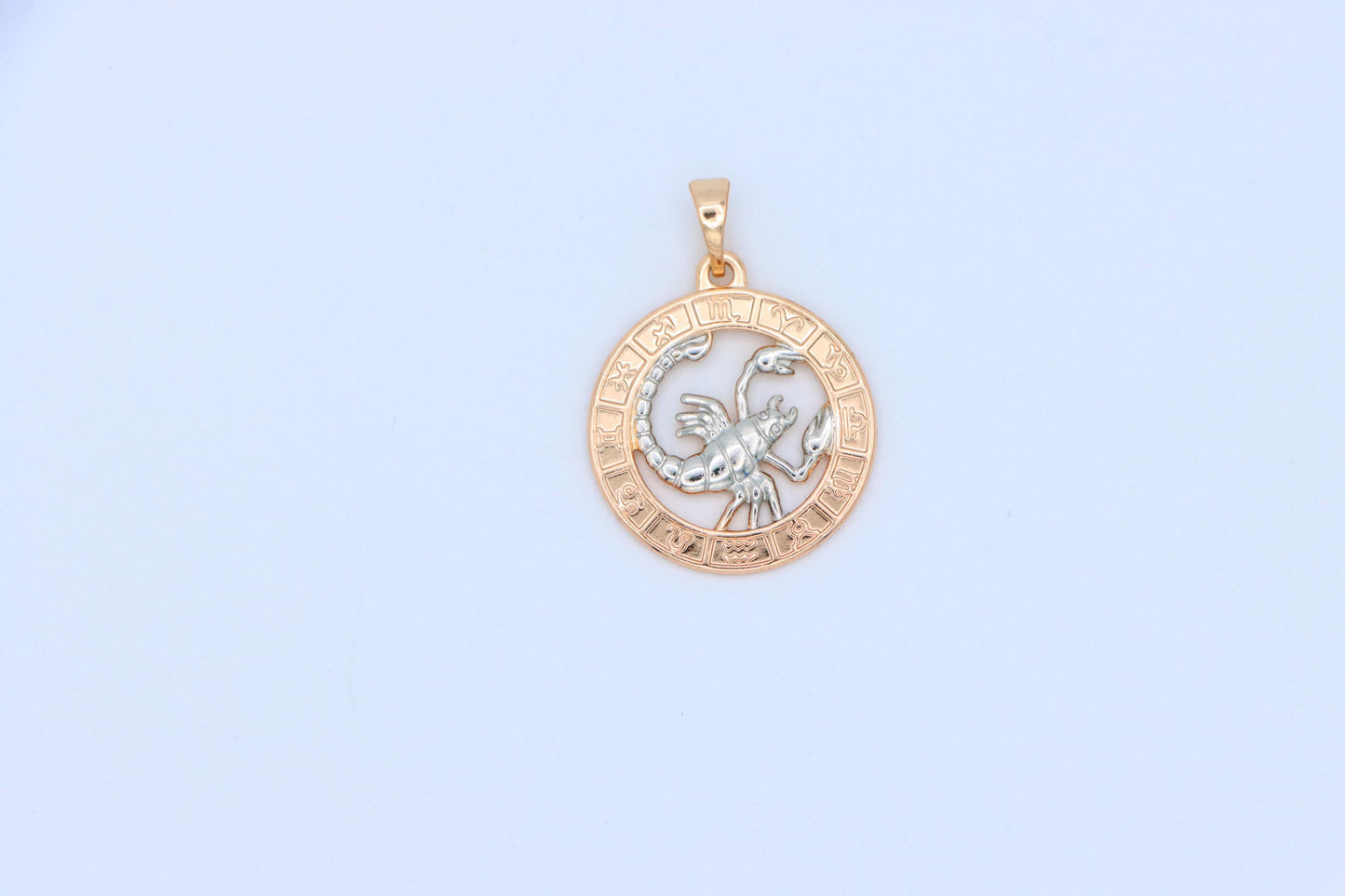 Rose Gold Scorpio Zodiac Pendant with Intricate Scorpion Design, XPPT1454 (2136-9)