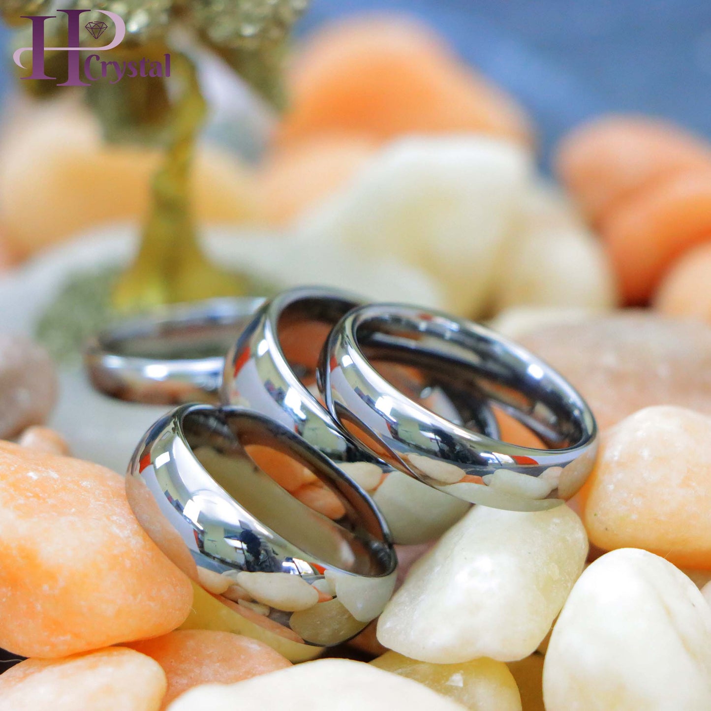 Polished Shiny Domed Tungsten Ring