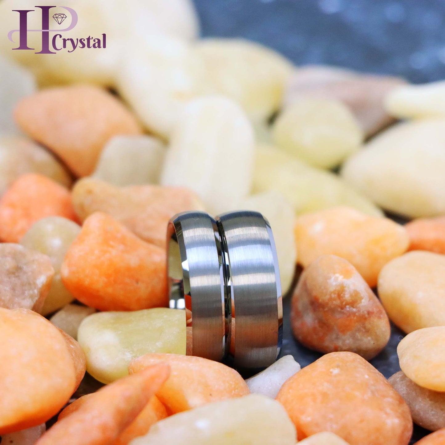 Domed Brushed Center Low Beveled Edge Tungsten Ring