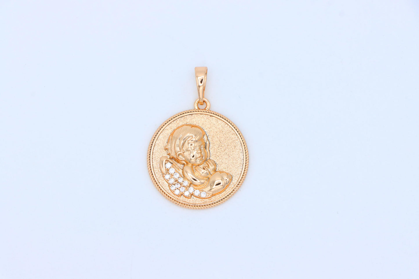 Rose Gold Angel Baby Pendant with Crystal Accent Details, XPPT1457 (2136-10)