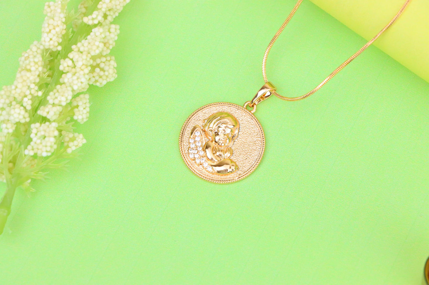 Rose Gold Angel Baby Pendant with Crystal Accent Details, XPPT1457 (2136-10)