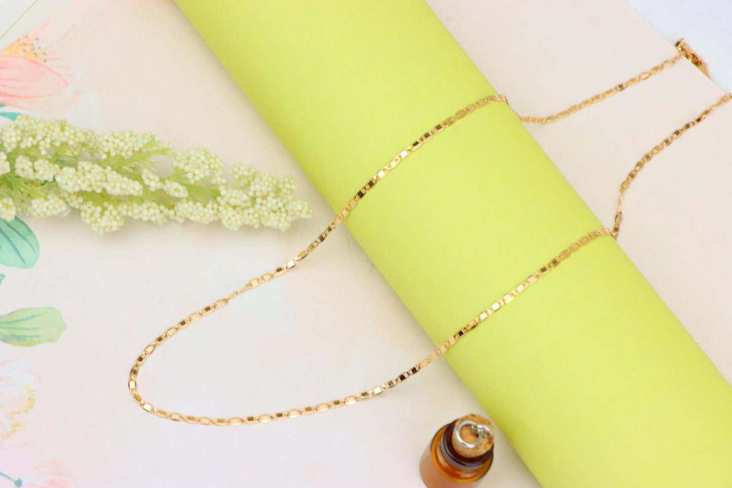 Shiny Rose Gold Plated Brass Chain Necklace – Elegant Design, XPNL1911 (2162-4)