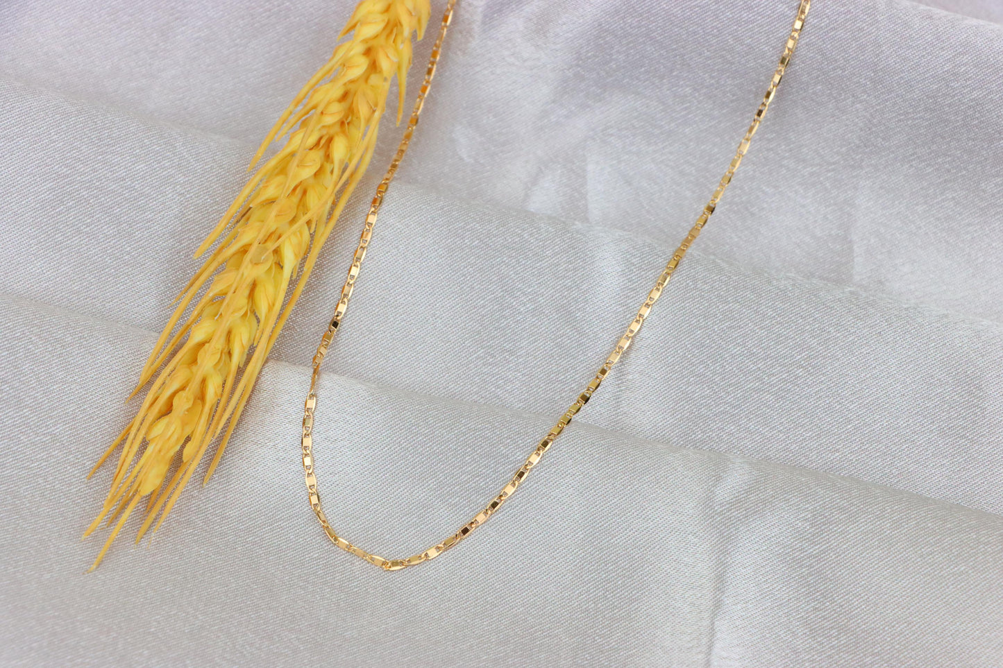 Shiny Rose Gold Plated Brass Chain Necklace – Elegant Design, XPNL1911 (2162-4)