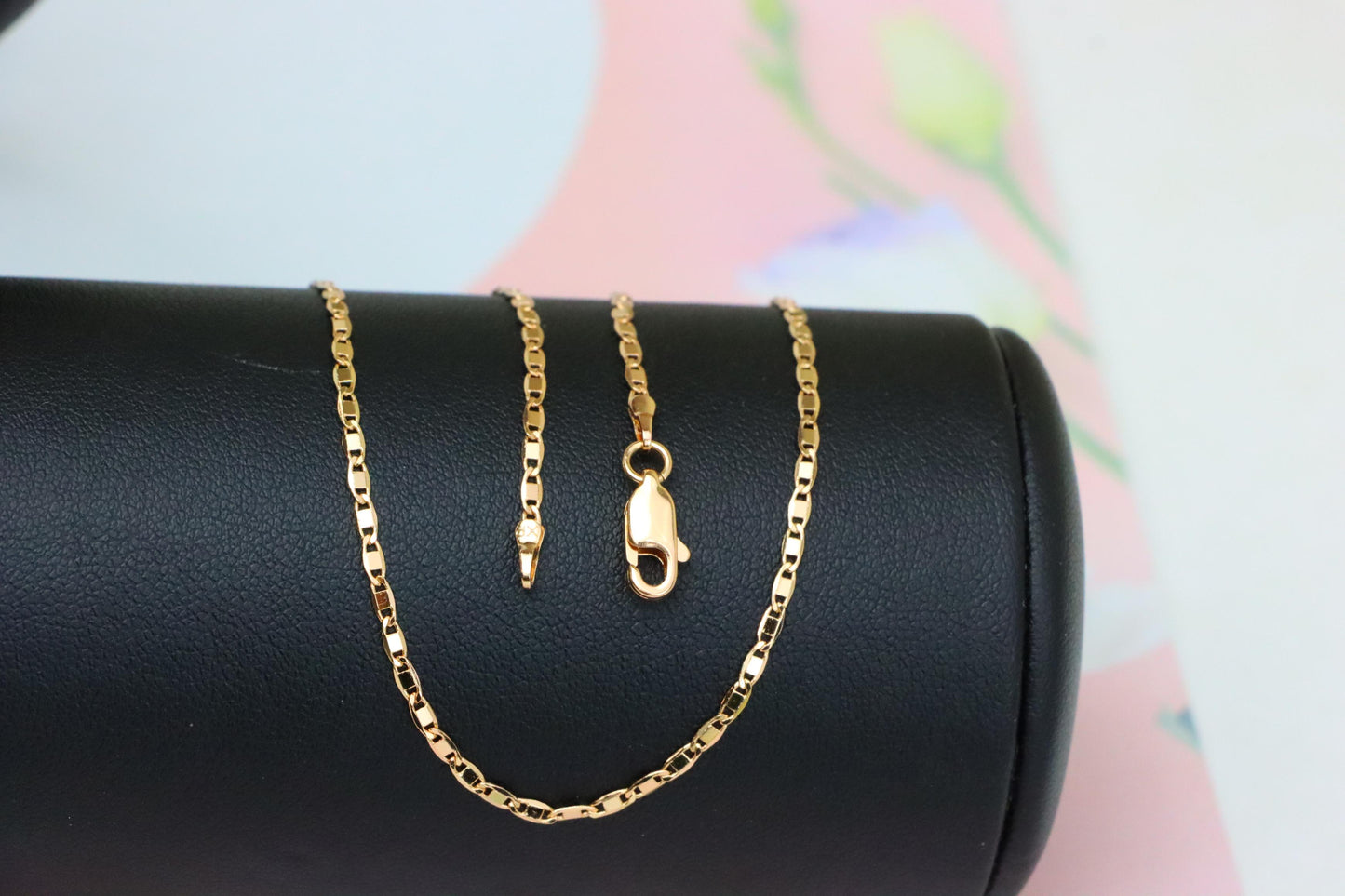 Shiny Rose Gold Plated Brass Chain Necklace – Elegant Design, XPNL1911 (2162-4)