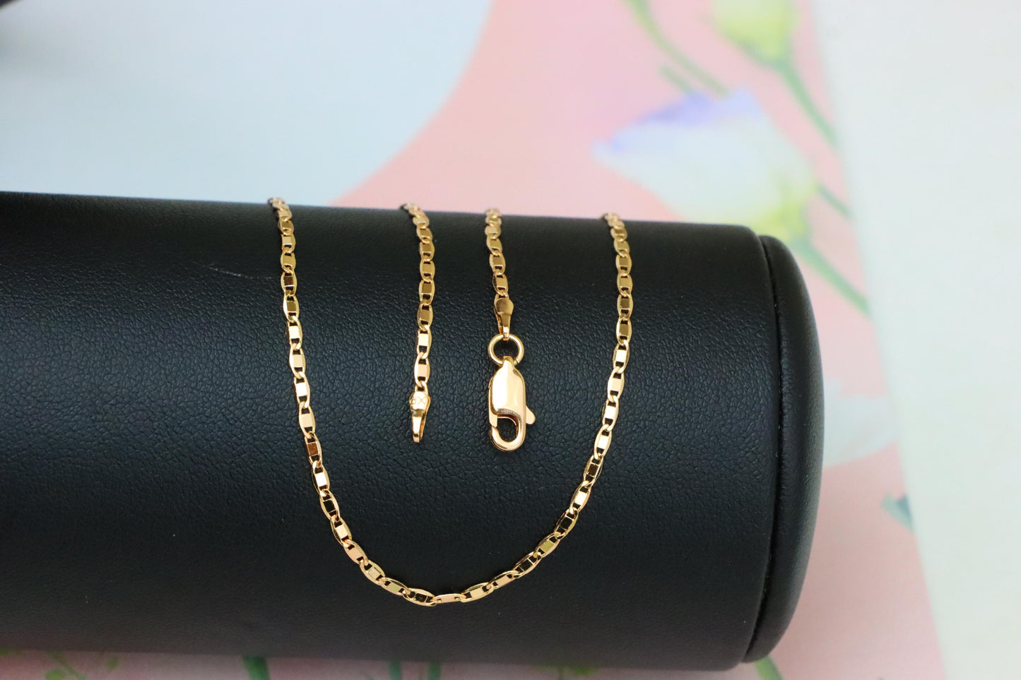 Shiny Rose Gold Plated Brass Chain Necklace – Elegant Design, XPNL1911 (2162-4)