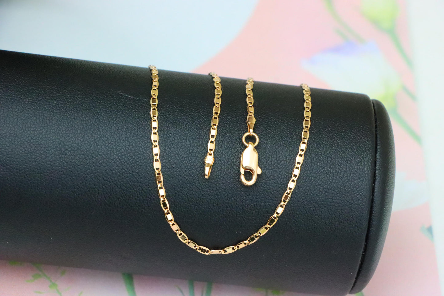 Shiny Rose Gold Plated Brass Chain Necklace – Elegant Design, XPNL1911 (2162-4)