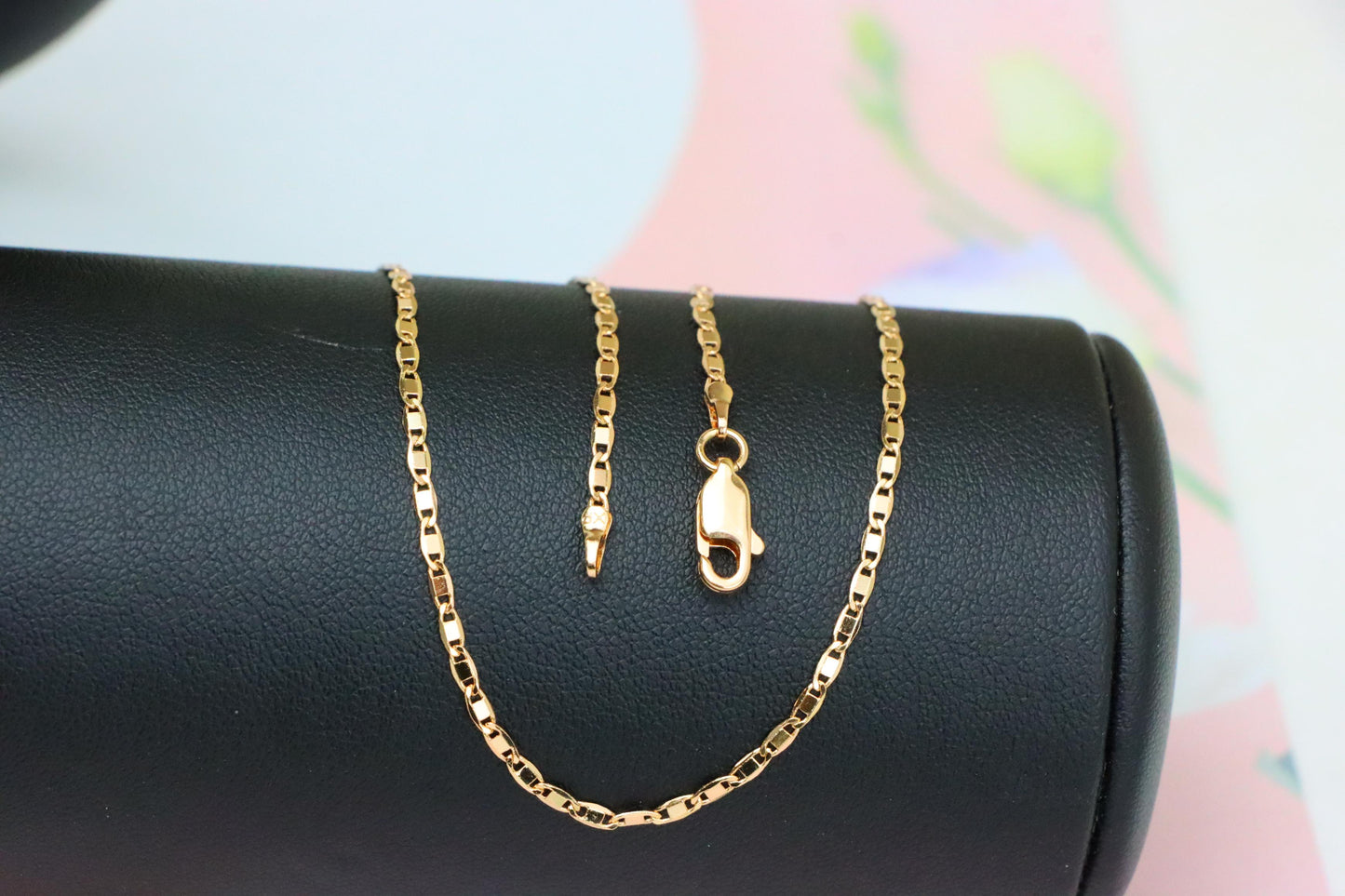 Shiny Rose Gold Plated Brass Chain Necklace – Elegant Design, XPNL1911 (2162-4)