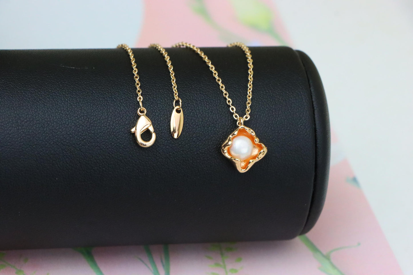 Elegant Rose Gold Pearl Pendant Necklace for Women, XPNL1912 (2162-5)