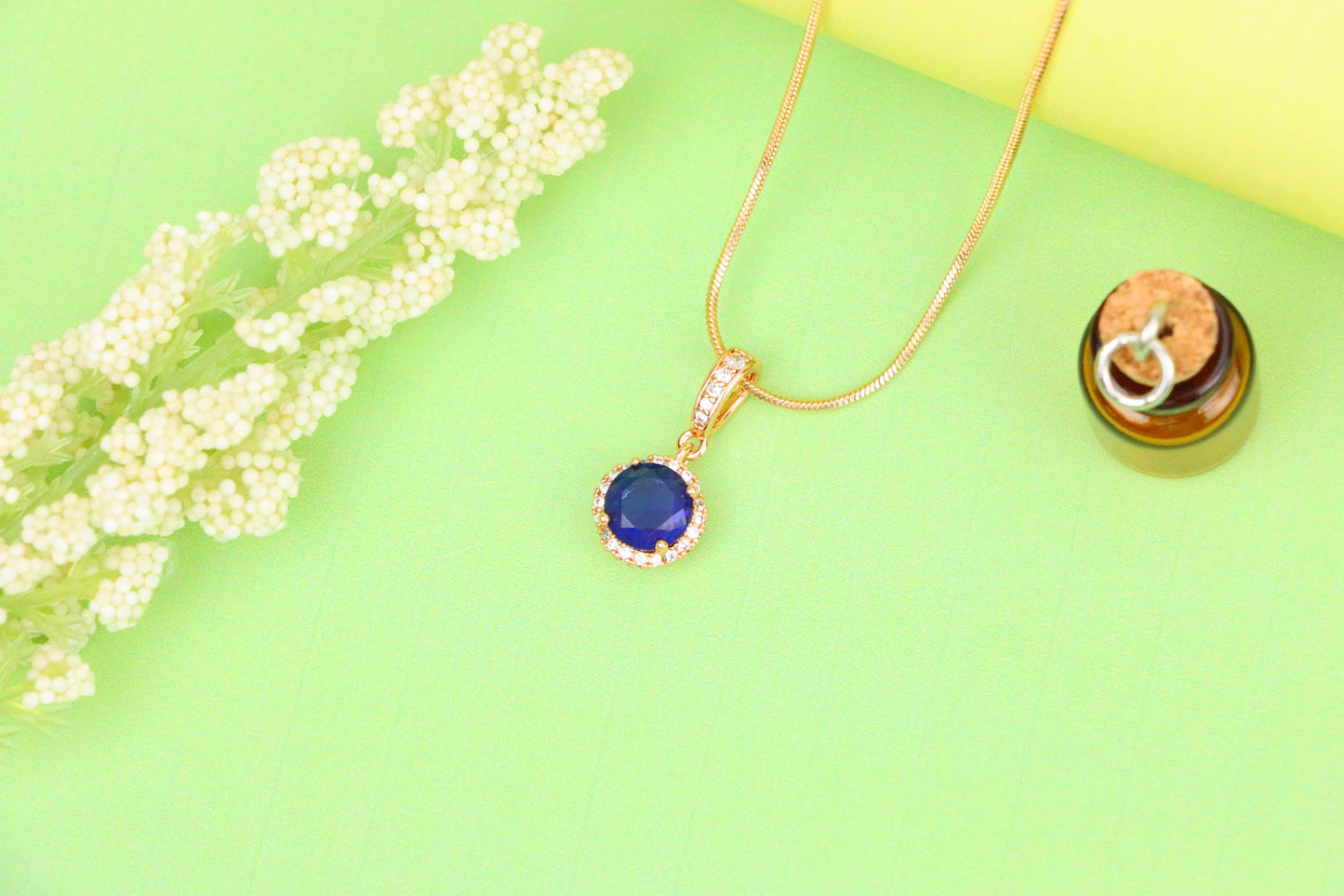 Deep Purple Crystal Pendant with Sparkling Accents in Rose Gold, XPPT1459 (2137-1)
