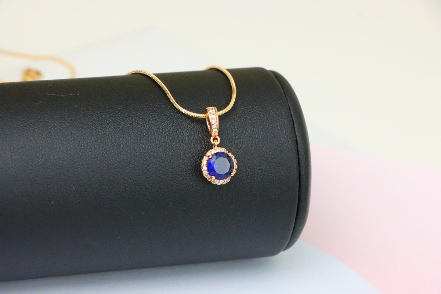 Deep Purple Crystal Pendant with Sparkling Accents in Rose Gold, XPPT1459 (2137-1)