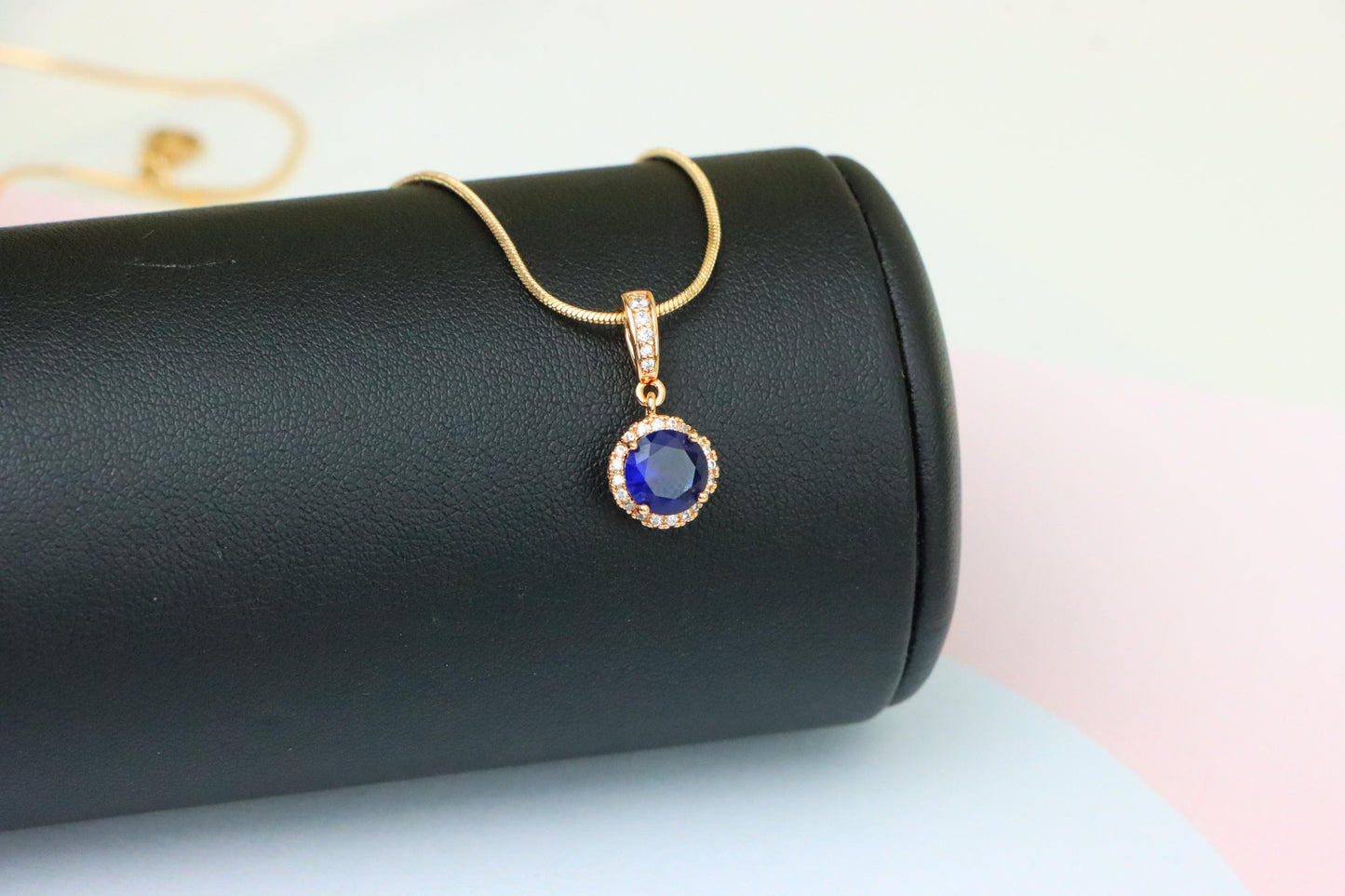 Deep Purple Crystal Pendant with Sparkling Accents in Rose Gold, XPPT1459 (2137-1)