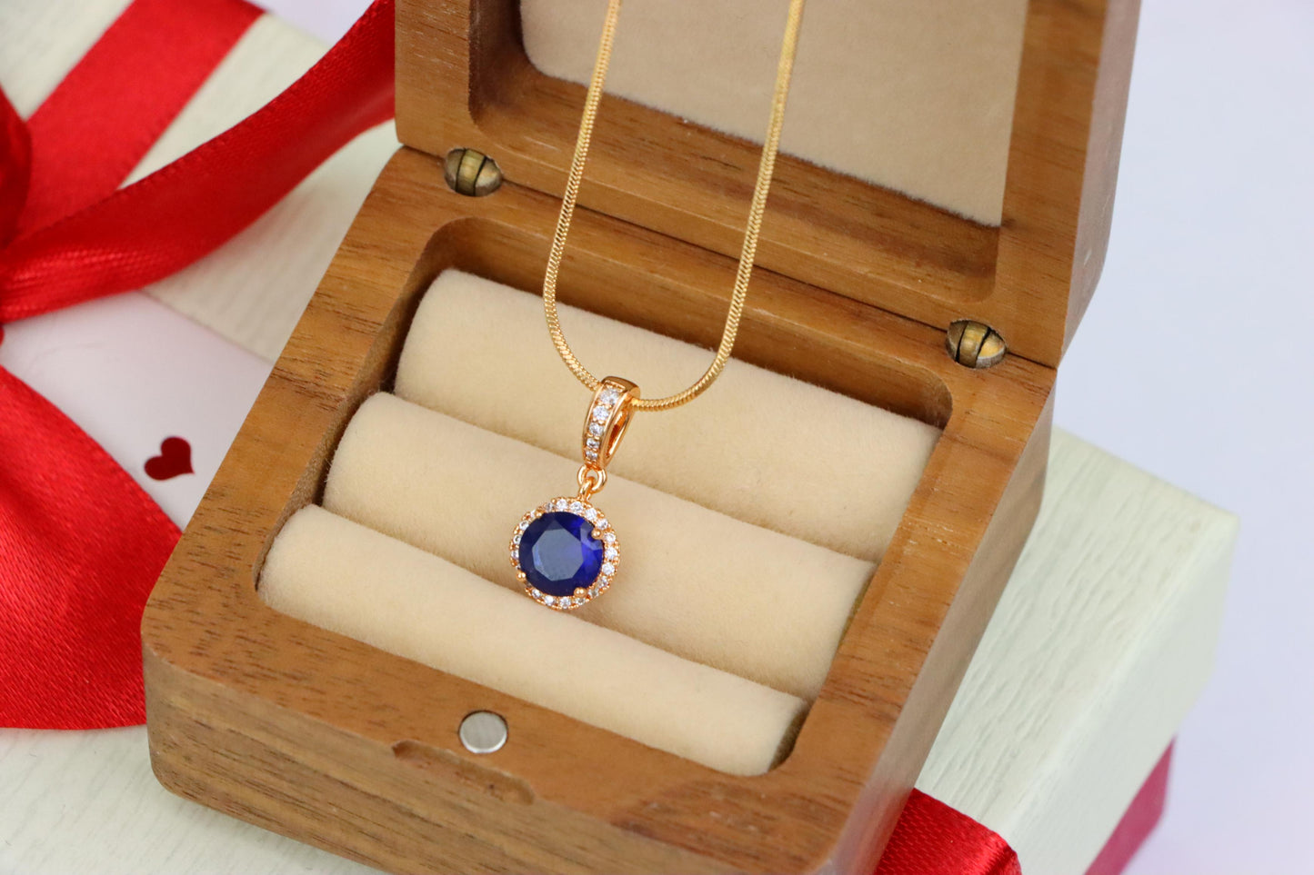 Deep Purple Crystal Pendant with Sparkling Accents in Rose Gold, XPPT1459 (2137-1)