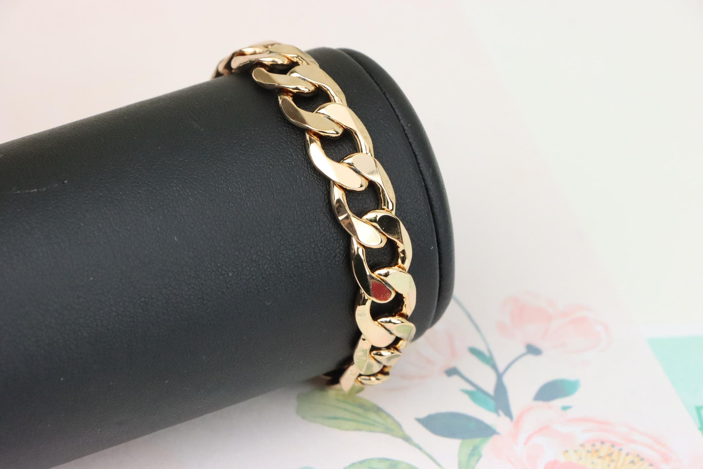 Chunky Rose Gold Link Chain Bracelet in High Quality Brass, XPBL1154 (2116-3)