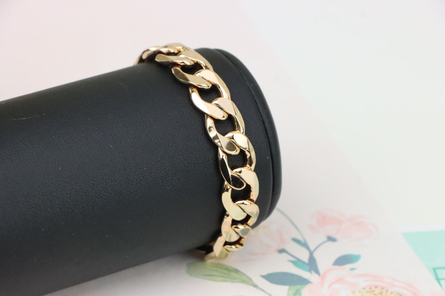 Chunky Rose Gold Link Chain Bracelet in High Quality Brass, XPBL1154 (2116-3)