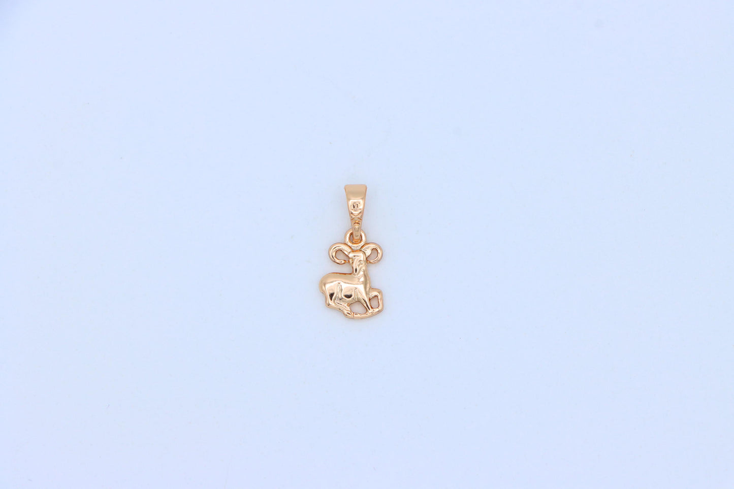 Rose Gold Aries Ram Pendant in Gold Plated Brass, XPPT1462 (2137-2)