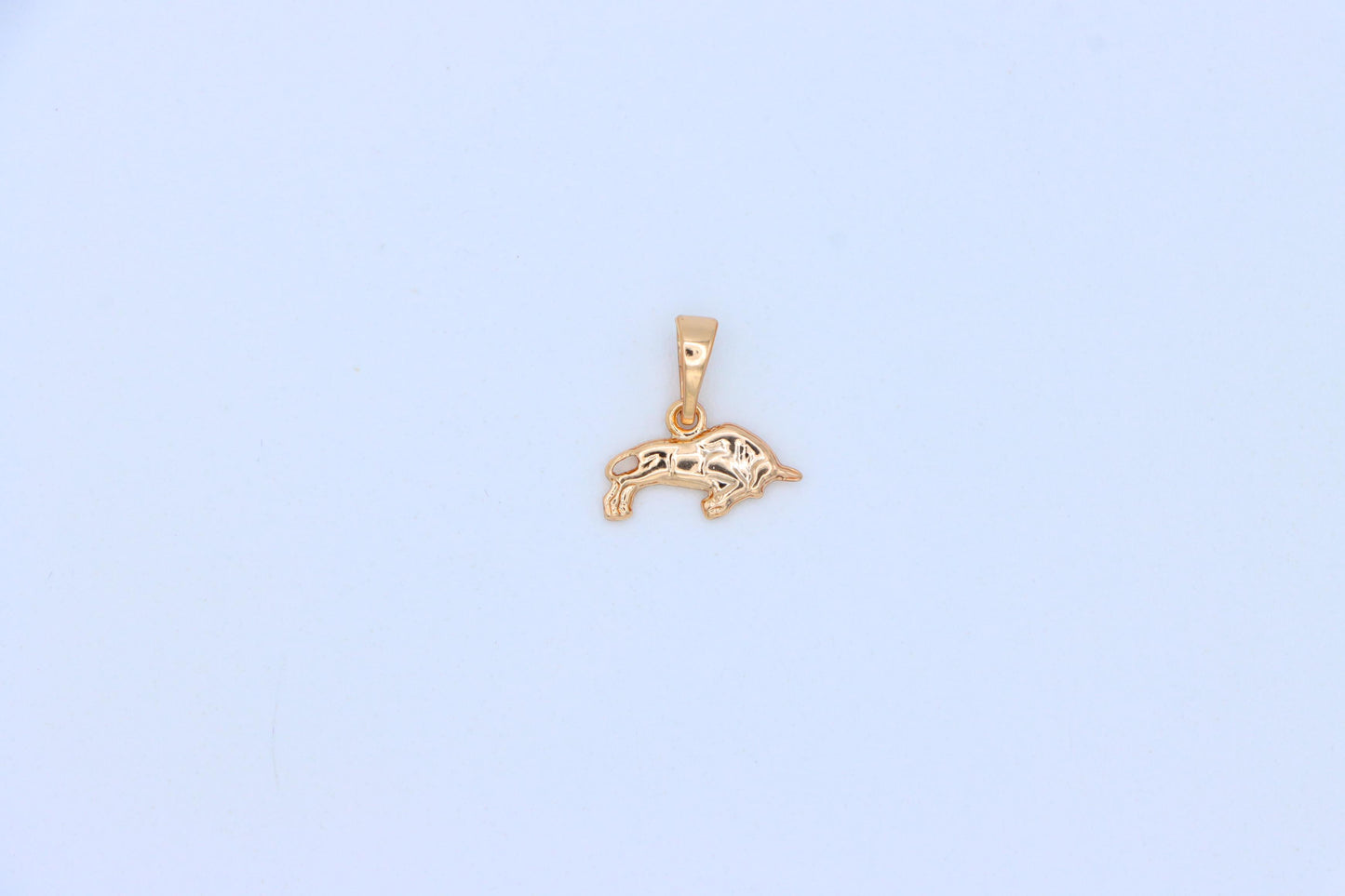 Rose Gold Bull Pendant in Gold Plated Brass, XPPT1463 (2137-2)
