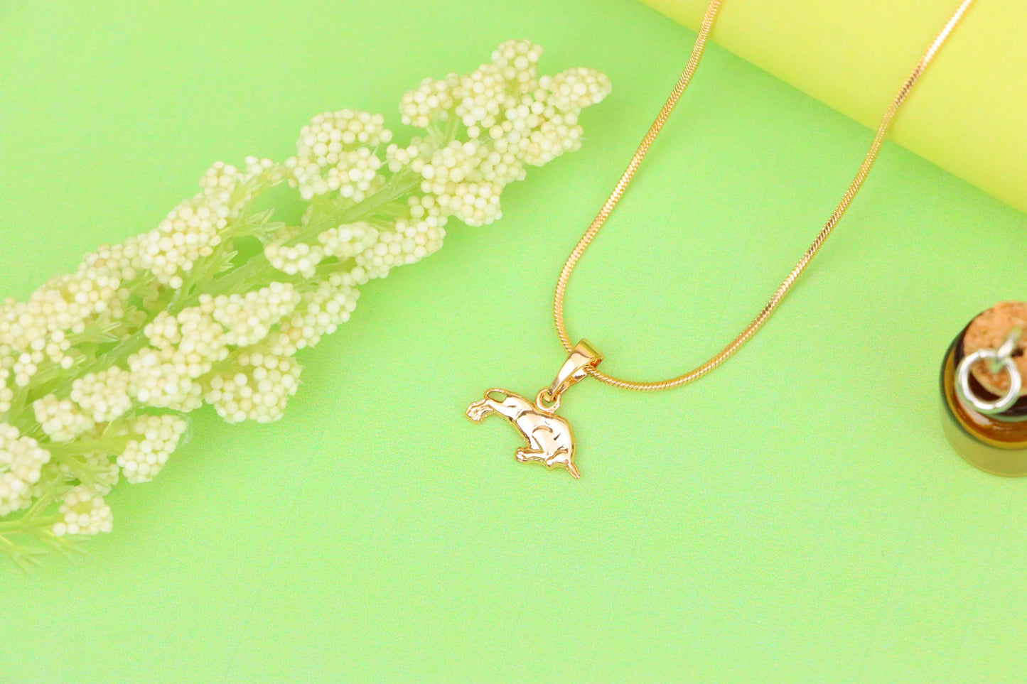 Rose Gold Bull Pendant in Gold Plated Brass, XPPT1463 (2137-2)