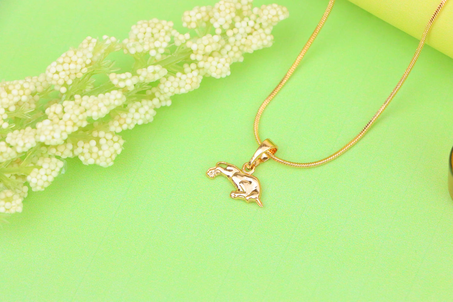 Rose Gold Bull Pendant in Gold Plated Brass, XPPT1463 (2137-2)