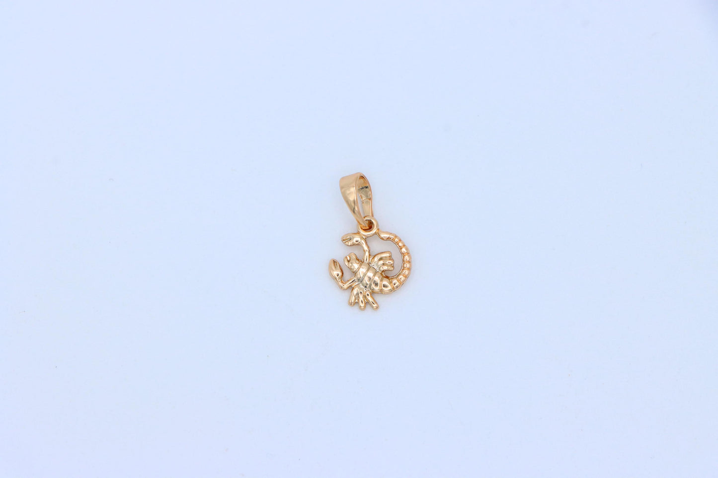 Rose Gold Scorpio Pendant in Gold Plated Brass Zodiac Charm, XPPT1465 (2137-2)