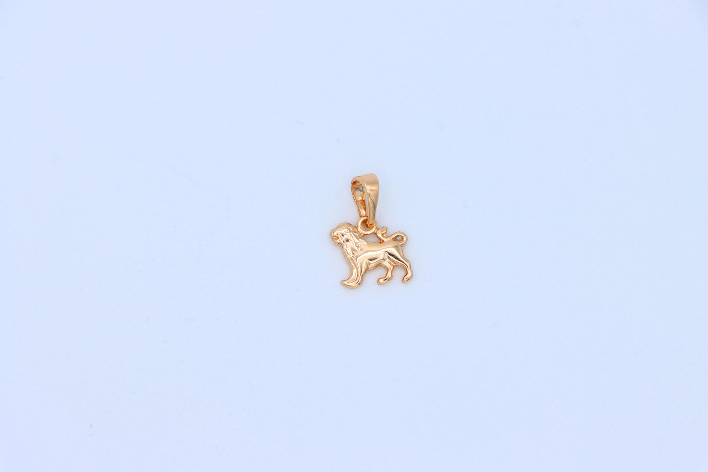 Leo Zodiac Pendant in Rose Gold Plated Brass Lion Charm, XPPT1466 (2137-2)