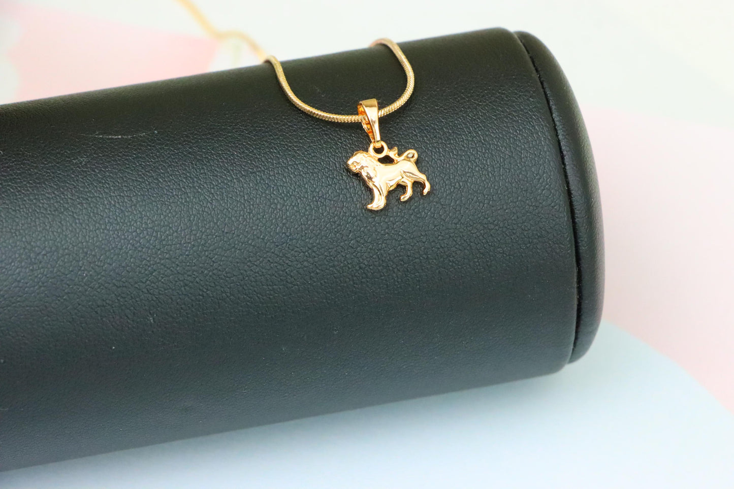 Leo Zodiac Pendant in Rose Gold Plated Brass Lion Charm, XPPT1466 (2137-2)