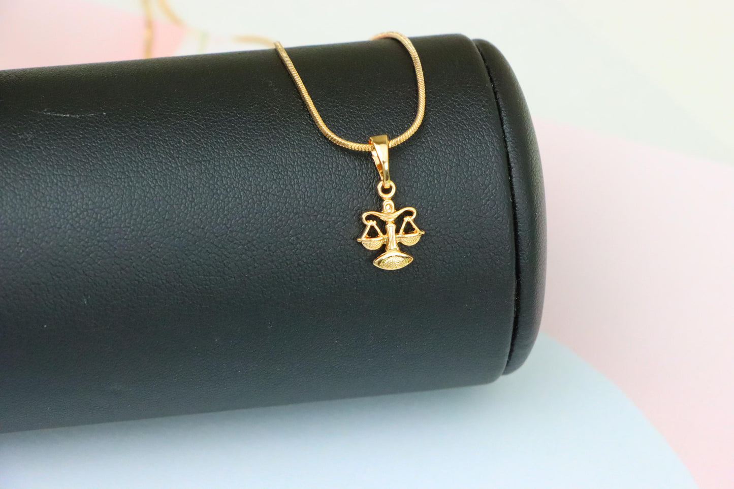 Libra Zodiac Scales Rose Gold Pendant Stylish Charm, XPPT1468 (2137-2)
