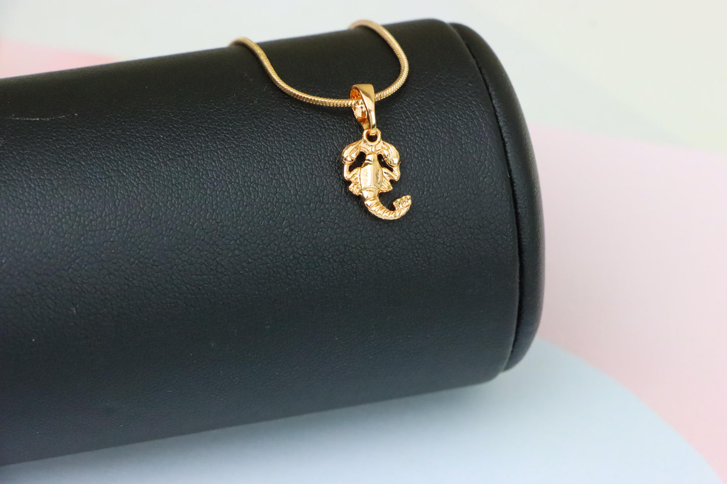 Scorpio Zodiac Scorpion Rose Gold Pendant Astrology Charm, XPPT1469 (2137-2)