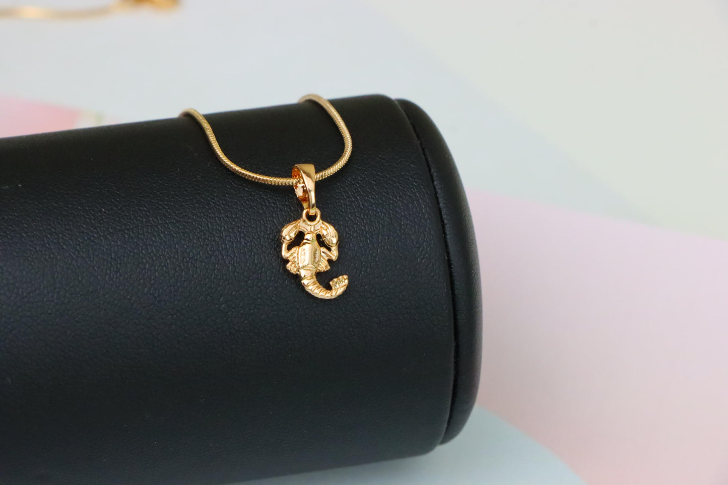 Scorpio Zodiac Scorpion Rose Gold Pendant Astrology Charm, XPPT1469 (2137-2)