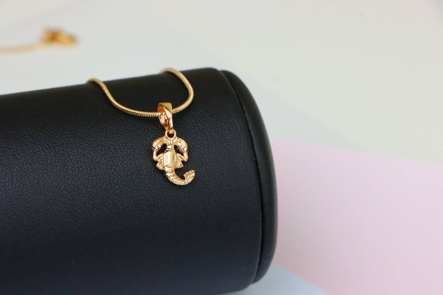 Scorpio Zodiac Scorpion Rose Gold Pendant Astrology Charm, XPPT1469 (2137-2)